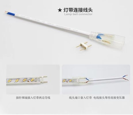 Luz LED de estilo de design moderno com cabo de conexão 12V/24V e fácil instalação
