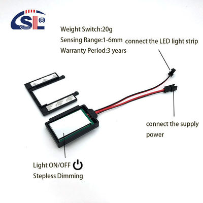 110V 240VAC LED Strip Light Controller Touch Button Switch para Espelho Inteligente