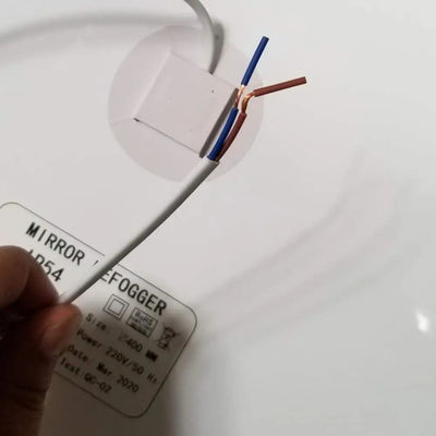 Película de aquecimento PET anti-neve do espelho do hotel com tamanho redondo ajustável e potência de saída de 12w