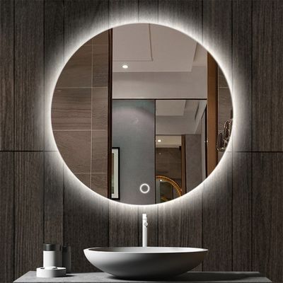 Lâmpadas sensíveis ao toque LED Espelho de banheiro com sensor grande e estilo de design moderno