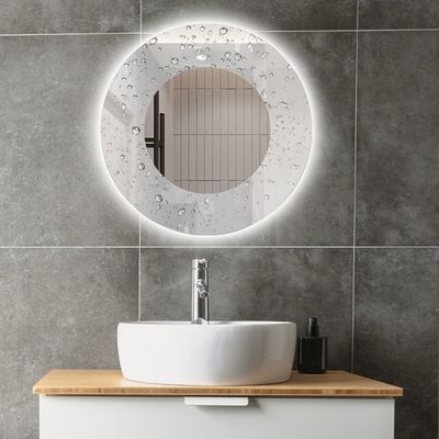 Lâmpadas sensíveis ao toque LED Espelho de banheiro com sensor grande e estilo de design moderno