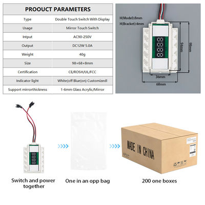 Tamanho do produto 149*49*10mm Multifunção Smart Touch Dimmer Switch para vida moderna