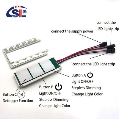 60W 5A DC12V Sensor de toque duplo de cor única Switch para LED indutivo de radar de espelho