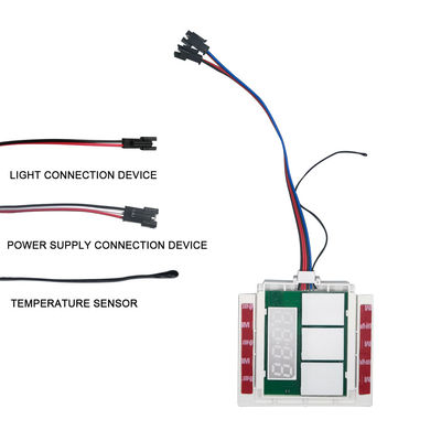 DC12V 5A 60W Display de temperatura do tempo Desfocador Luz LED Espelho Sensor de toque Switch dimmer Stepless