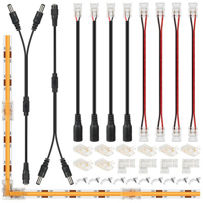 DIY Iluminação do lar Plástico 8mm 2 Pin SMD Cob Led Strip Connector para Design Moderno