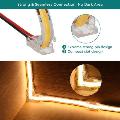 DIY Iluminação do lar Plástico 8mm 2 Pin SMD Cob Led Strip Connector para Design Moderno
