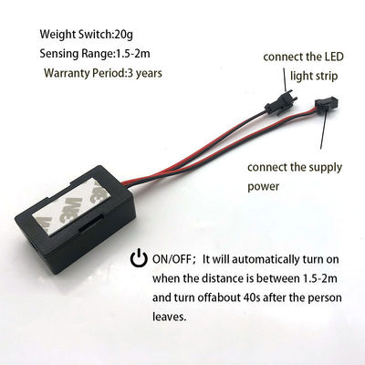 Customizavel 12V/24V 5A 60W/120W Rader PIR Sensor de movimento Switch de luz LED Fonte de luz 1NO/1NC Switch Combinação de banheiro