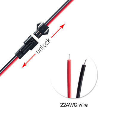 LED Light Cable Wire com conectores de cabo masculino e feminino JST SM estilo de design moderno
