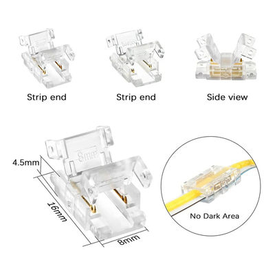 Medição ilimitada da densidade de LED COB Conectores de LED de tira para fio para conexão de 5 8 10 mm