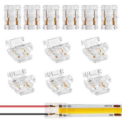 Hotel cob mini conectores de fio de tira de luz led 2 3 pinos conexão solderless cct 5 8 10mm tira led para descascar conector de fio