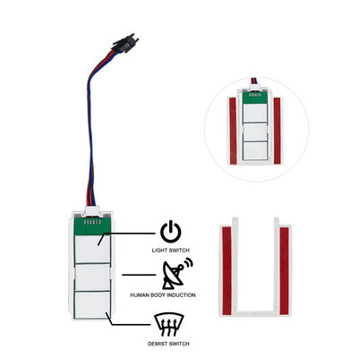 Customizavel 12V/24V 5A 60W/120W Rader PIR Sensor de movimento Switch de luz LED Fonte de luz 1NO/1NC Switch Combinação de banheiro
