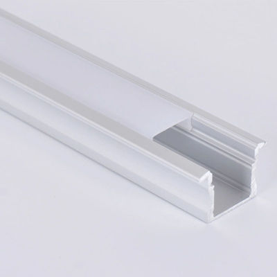 Perfil de alumínio LED plano de 17x8mm montado na parede para decoração de casa e iluminação de cozinha