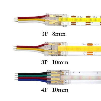 Conectores de tira LED IP20 COB à prova d'água para 8 mm 10 mm de tira para tira de plástico em forma de L