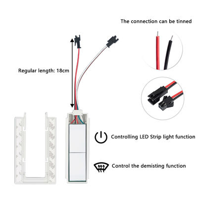 Desfocador de LED de cor única de 36 W com interruptor de dimmação com toque de tecla dupla inteligente DC12V / 5A