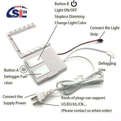 Sensor de atenuação de ruído de LED inteligente de 24 W com alimentação interna para controle e remoção de nevoeiro de uma ou três cores