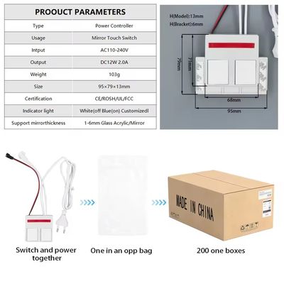 Sensor de atenuação de ruído de LED inteligente de 24 W com alimentação interna para controle e remoção de nevoeiro de uma ou três cores