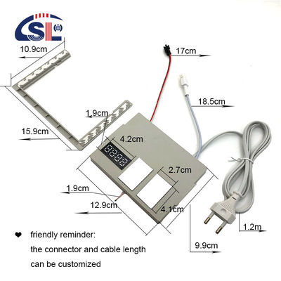 DC12V 5A 60W Sensor de Toque de Cor Única Switch LED Espelho Toque com Tempo e Display Temperatura