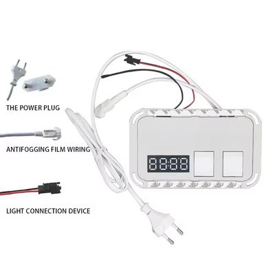 DC12V 5A 60W Sensor de Toque de Cor Única Switch LED Espelho Toque com Tempo e Display Temperatura