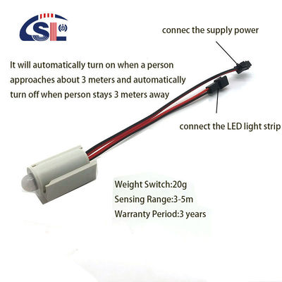 LED Light Door Cabinet Sensor Switch DC 12V 3A/5A para 1-6mm Mercury Mirror Sensing Range