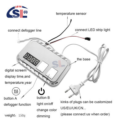 Interruptor sensorial de toque inteligente com botão duplo com tensão de saída de tempo e temperatura DC12V