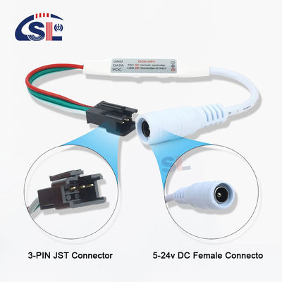 Controlador DC/USB para WS2812B WS2811 RGB LED Pixels Light Strip Output 3Pin 5V-24V
