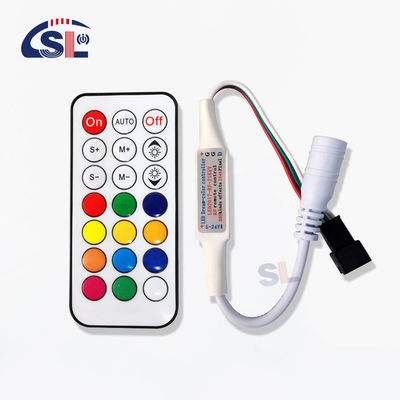 Controlador remoto mini RF de 20-60 graus para WS2811/WS2812B/WS2813/USC1903 Pixel Light