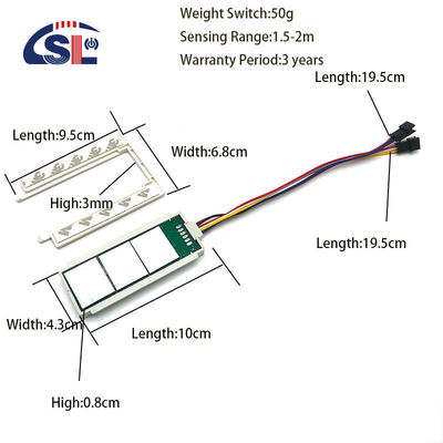 DC 12V 5A 60W Troca de sensor de toque de três botões para radar de espelho integrado indutivo