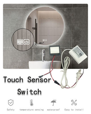 12V 1A 12W 24W 36W Espelhos de banheiro Sensor de toque de cor única Comutador sem suporte