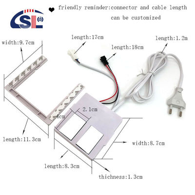 Nível de atenuação Sim DC 12V 2A 24W Comutador de sensor táctil de botão duplo para espelho LED inteligente