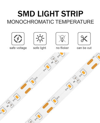 Instalação fácil 24V SMD2835 180D 8mm LED Light Strips para Banheiro Vanities espelhos