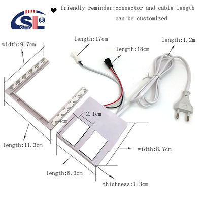 Comutador de sensores de toque de dois botões grandes com suporte fácil instalação DC12V personalizado
