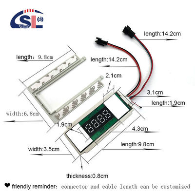 DC12V 12W Muti-função Split Dois botões Display Médio Sensor de toque de tempo Switch para espelhos