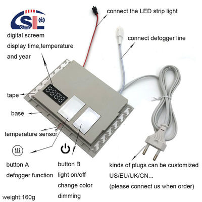 Espelhos incluídos no suporte Switch de sensor de toque com saída DC12V e fácil instalação