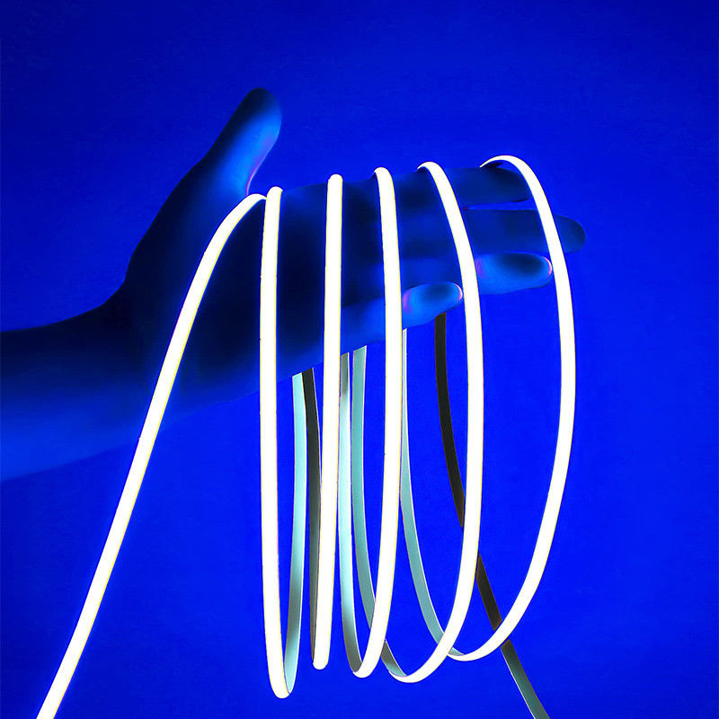 100lm/w DC 12V24V 8mm 320leds Azul Flexível COB LED Strip Light para armário quarto Iluminação de cozinha Decoração