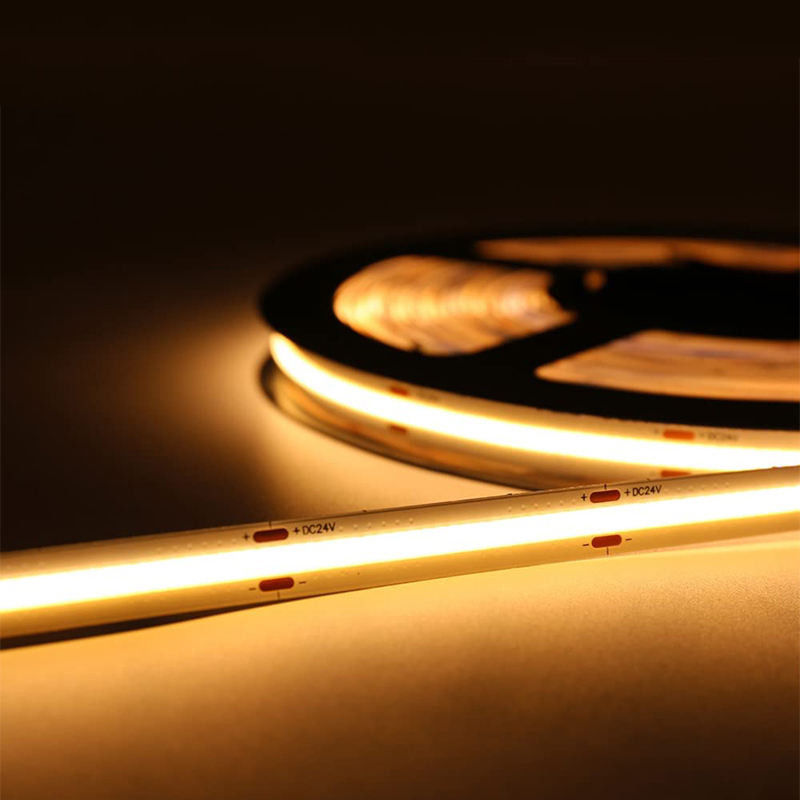 Alto brilho 480leds 8mm10mm 12V24V COB LED Strip Light para Iluminação Branca Natural Quente