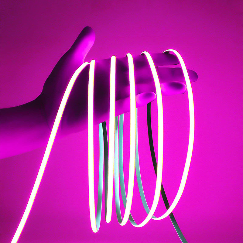 Personalização COB LED Strip Light IP20 8mm 12V24V 320leds Rosa para interior e exterior