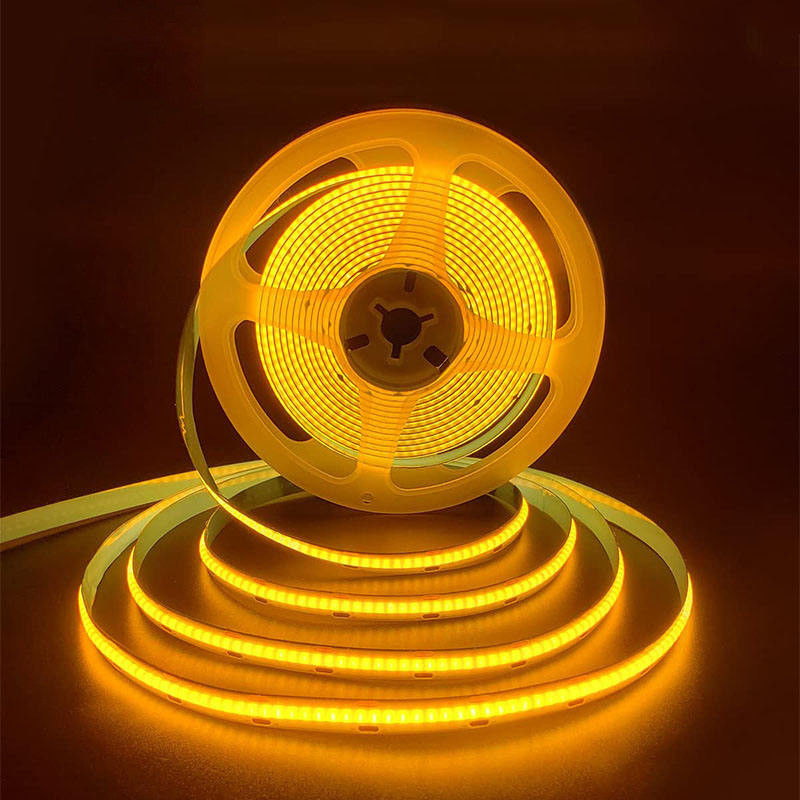 384 chips/m COB Alta luminosidade DC12V24V Quente 3000K Led Strip Light para TV Backlight Cabinet