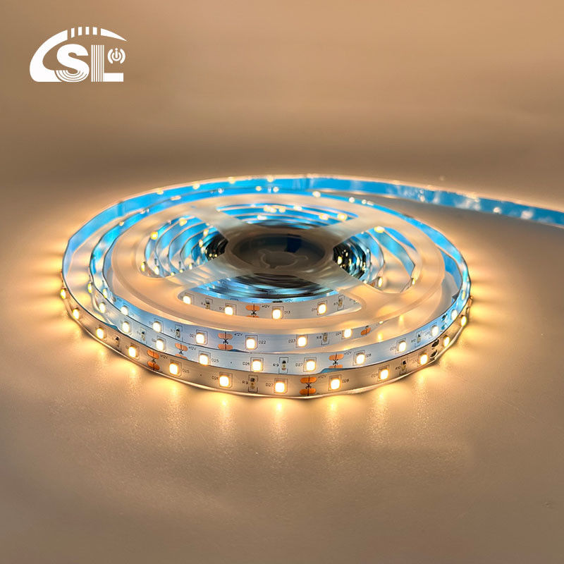12V 60LEDs/m 2700K-3000K SMD de uma cor 2835 Quente Branco LED Backlight Strip Light