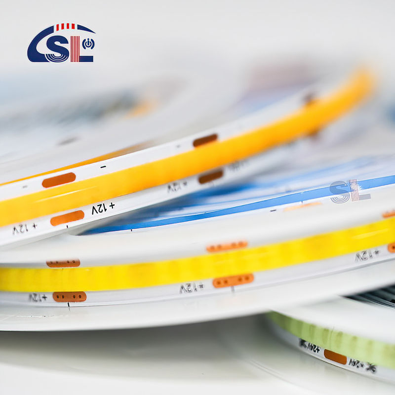 Alta luminosidade COB LED Strip Light CE RoHs IP20 8mm Largura 12V 24V 4000K Nature Lighting Strip
