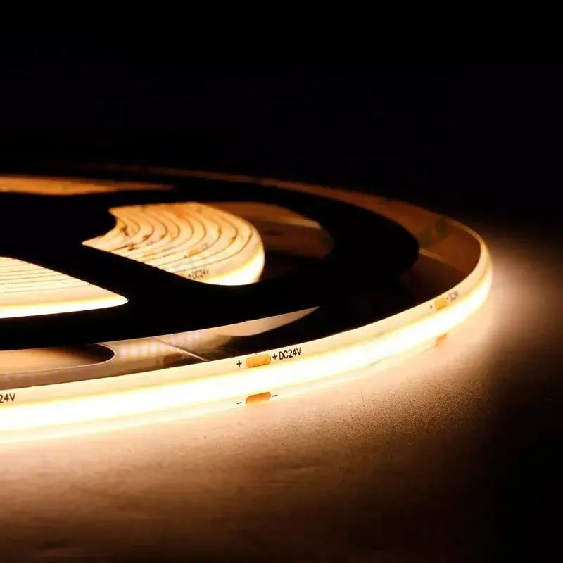 IP20 DC12V24V 8mm10mm Largura 480Leds 3000K4000K6500K Flexível COB Led Strip Light para decoração exterior e interior