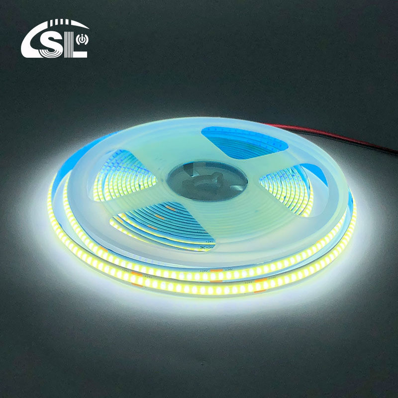 CE RoHs 3 IP20 8mm 12V 24V 320Leds 6500K Luz Branca Flexível COB Luz de Faixa LED
