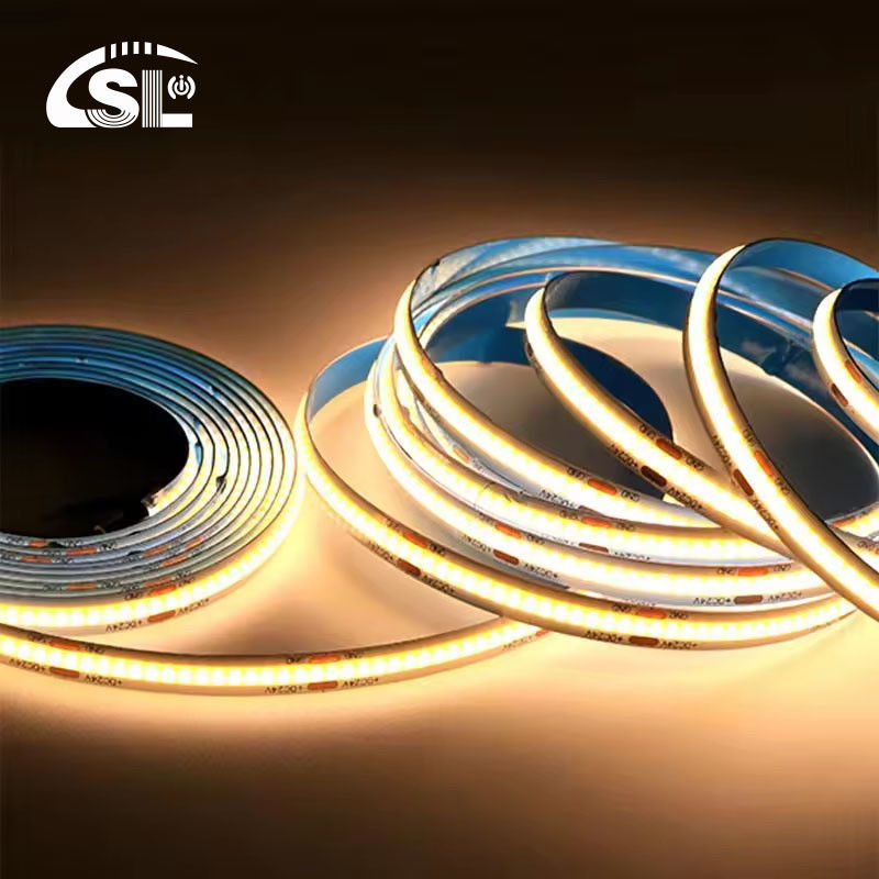 COB LED Strip Light IP20 8mm Largura 12V24V 320leds 3000K4000K6500K para sala de estar da cozinha