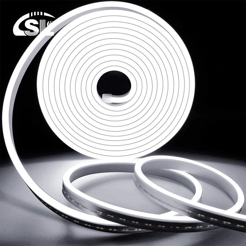 Neutro Branco 120LEDs/m Frio Branco LED Neon Flex IP65 DC à prova d'água 12V 6x12mm Kit completo