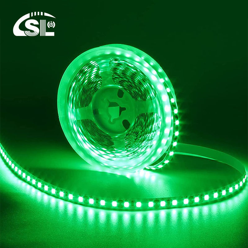 IP20 Classificação Alto brilho Personalizado 5V 120LEDs Verde Uma Luz Um Corte Electroplate SMD2835 LED Strip Light