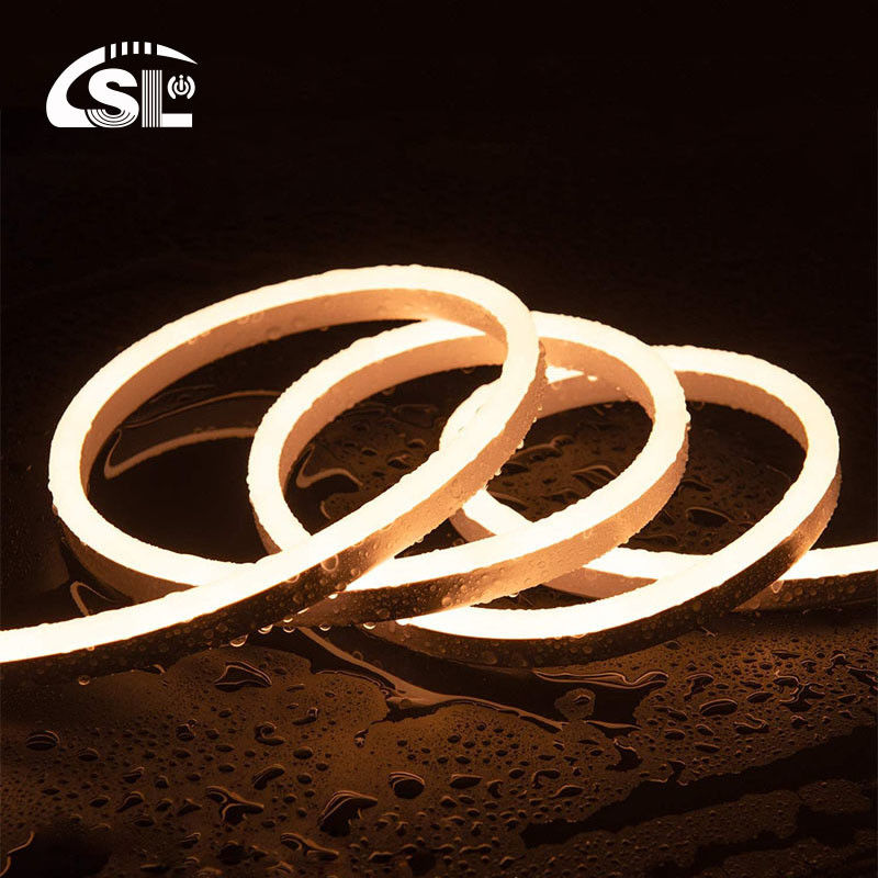 Silicone coberto LED branco quente Neon Flex 24V DC sem fio 8x16mm 120LEDs/m IP65 à prova d'água