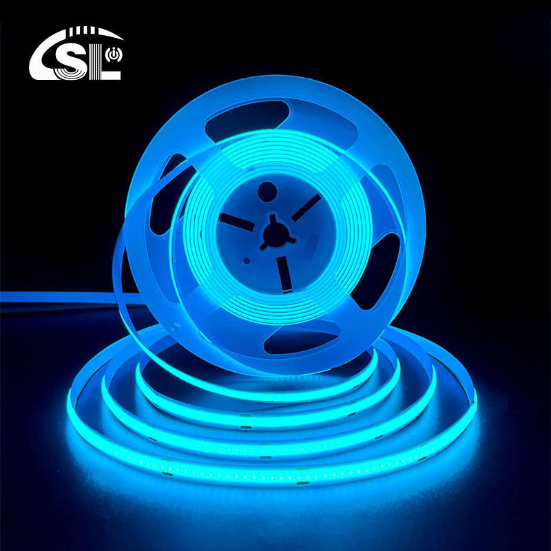 320Leds Alta luminosidade Gelo azul COB LED Strip Light CE RoHs IP20 8mm Largura 12V24V