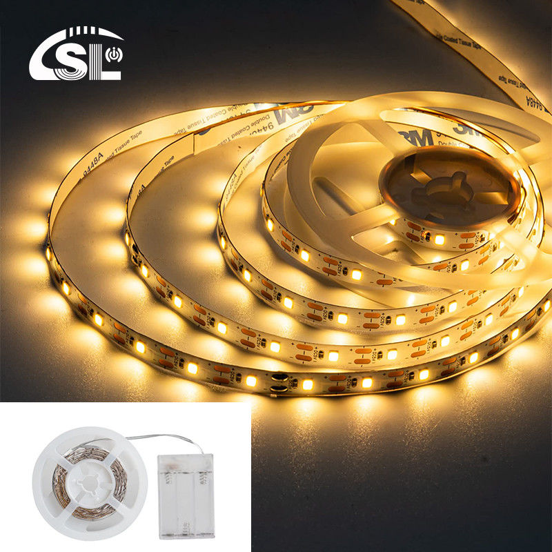 Decoração de interiores 3000K/4000K/6500K Electroplate flexível SMD2835 LED Strip Light 5V 8mm 120LEDs