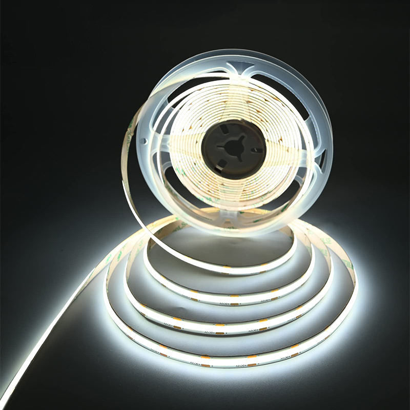 DC 12V24V 8mm10mm Largura 320Leds 6500K Branco Alto Brilho Flexível COB Led Strip Light para Sala de estar da cozinha
