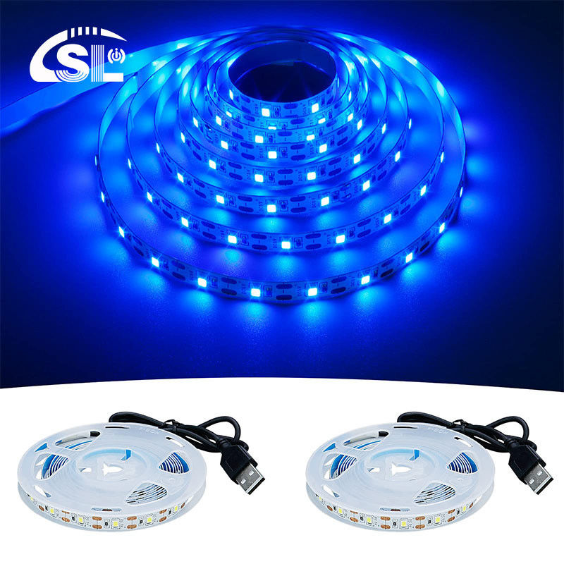 5V 8mm 120LEDs Lâmpada LED de faixa azul Electroplate SMD2835 Ideal para interiores e exteriores