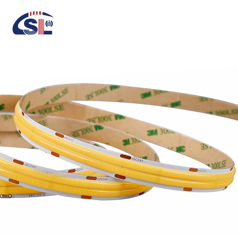 Iluminação inteligente COB LED Strip Light para personalização em quarto de hotel decoração interior